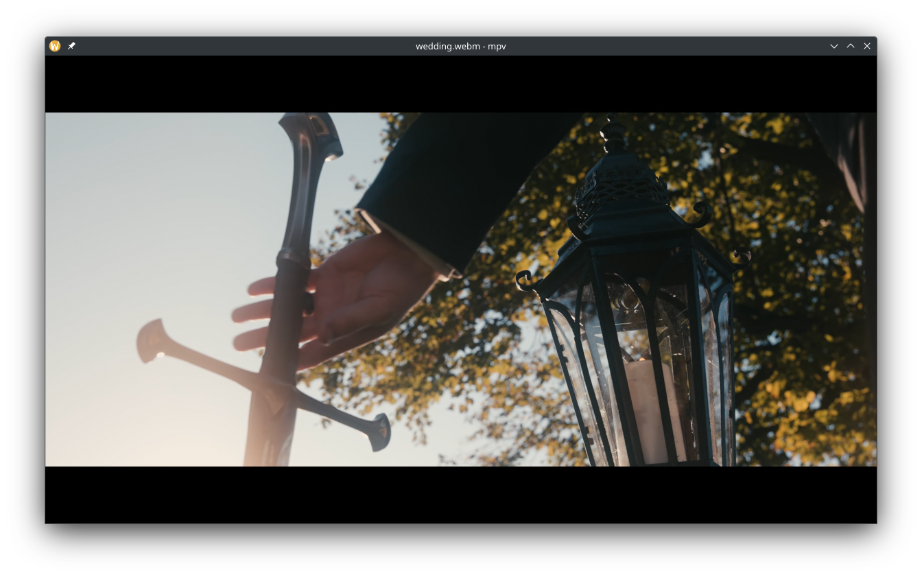 mpv playback of retrieving Anduril during wedding ceremony 